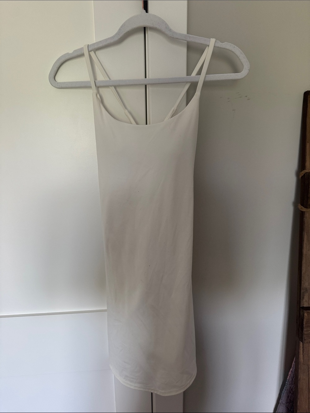 HALARA Cream Slip Dress